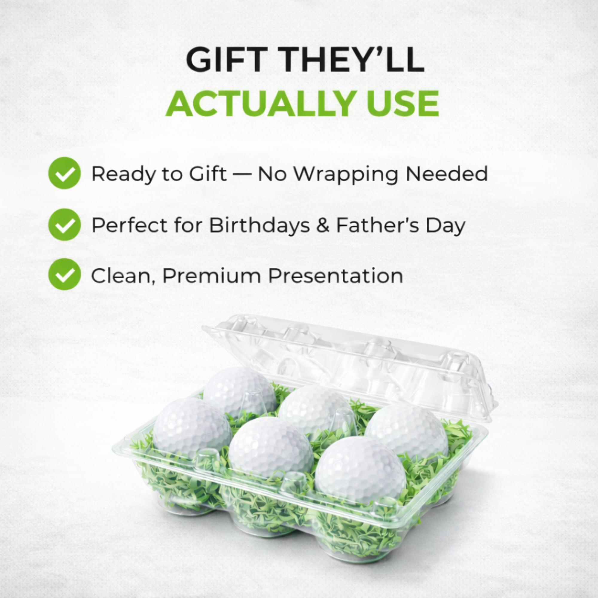 Best By Par Golf Balls Gift Set – Funny Golf Gift for Dad, Husband, Boyfriend, Wife, Son, Mom, Fiancé | 6 Pack Novelty Golf Balls