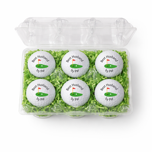 Best By Par Golf Balls Gift Set – Funny Golf Gift for Dad, Husband, Boyfriend, Wife, Son, Mom, Fiancé | 6 Pack Novelty Golf Balls